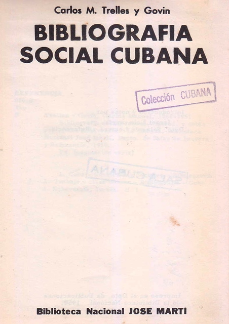 Foto de Bibliografía Social Cubana 